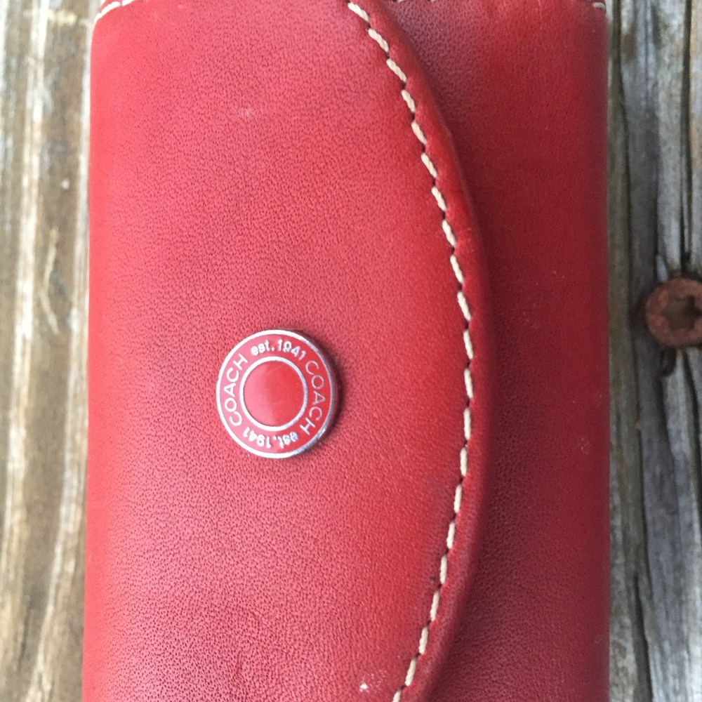 Vintage Red Coach Contact Case